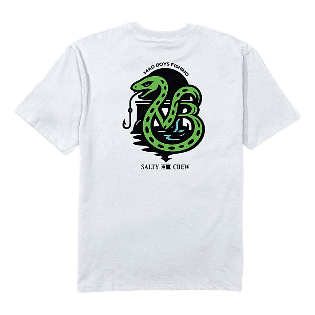 Salty Crew X Mad Boys Snake Tee White i gruppen Klær Og Fottøy / Klær / T-Skjorte hos Sportfiskeprylar.se (9334966205065r)