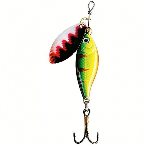 Fladen Loket 12g - Green Kropp Vit/Red/Black Sked i gruppen Sluker / Inline Spinner hos Sportfiskeprylar.se (961-277)