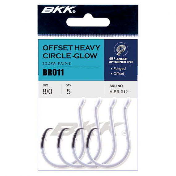 BKK Glow Heavy Circle Saltwater Hook (3pcs) - 10/0 i gruppen Kroker Og Terminal Takkel / Kroker / Sirkelkroker hos Sportfiskeprylar.se (A-BR-0123)