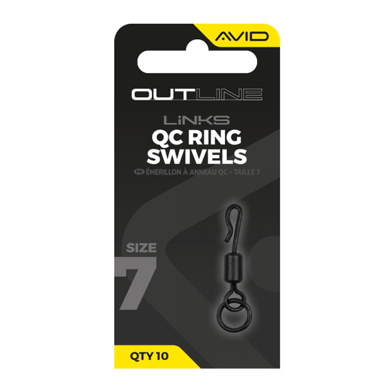 Avid Outline QC Ring Swivel - Size 7 i gruppen Kroker Og Terminal Takkel / Rigg Tilbehør / Annet Rig Tilbehør hos Sportfiskeprylar.se (A0640140)