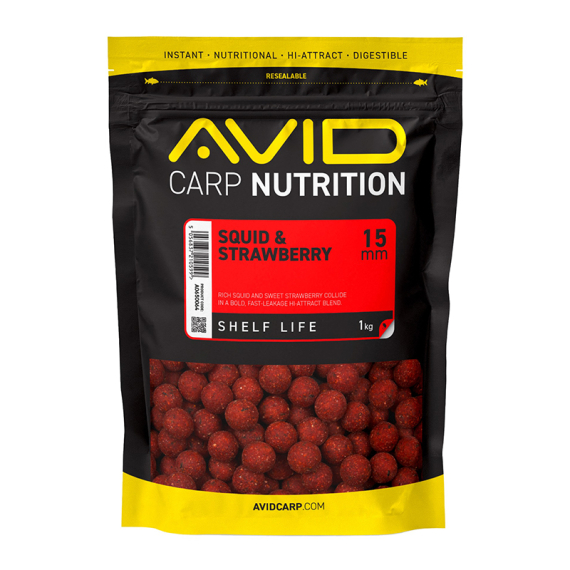 Avid Squid & Strawberry Boilies 1kg i gruppen Sluker / Boilies Og Grunnfõr hos Sportfiskeprylar.se (A0650064r)