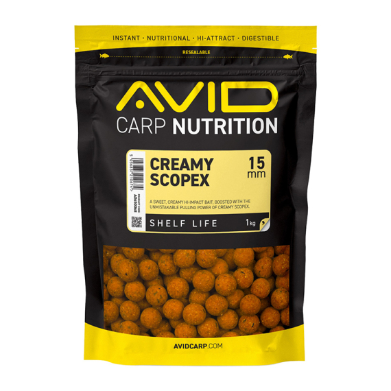 Avid Creamy Scopex Boilies - 1kg i gruppen Sluker / Boilies Og Grunnfõr hos Sportfiskeprylar.se (A0650068r)