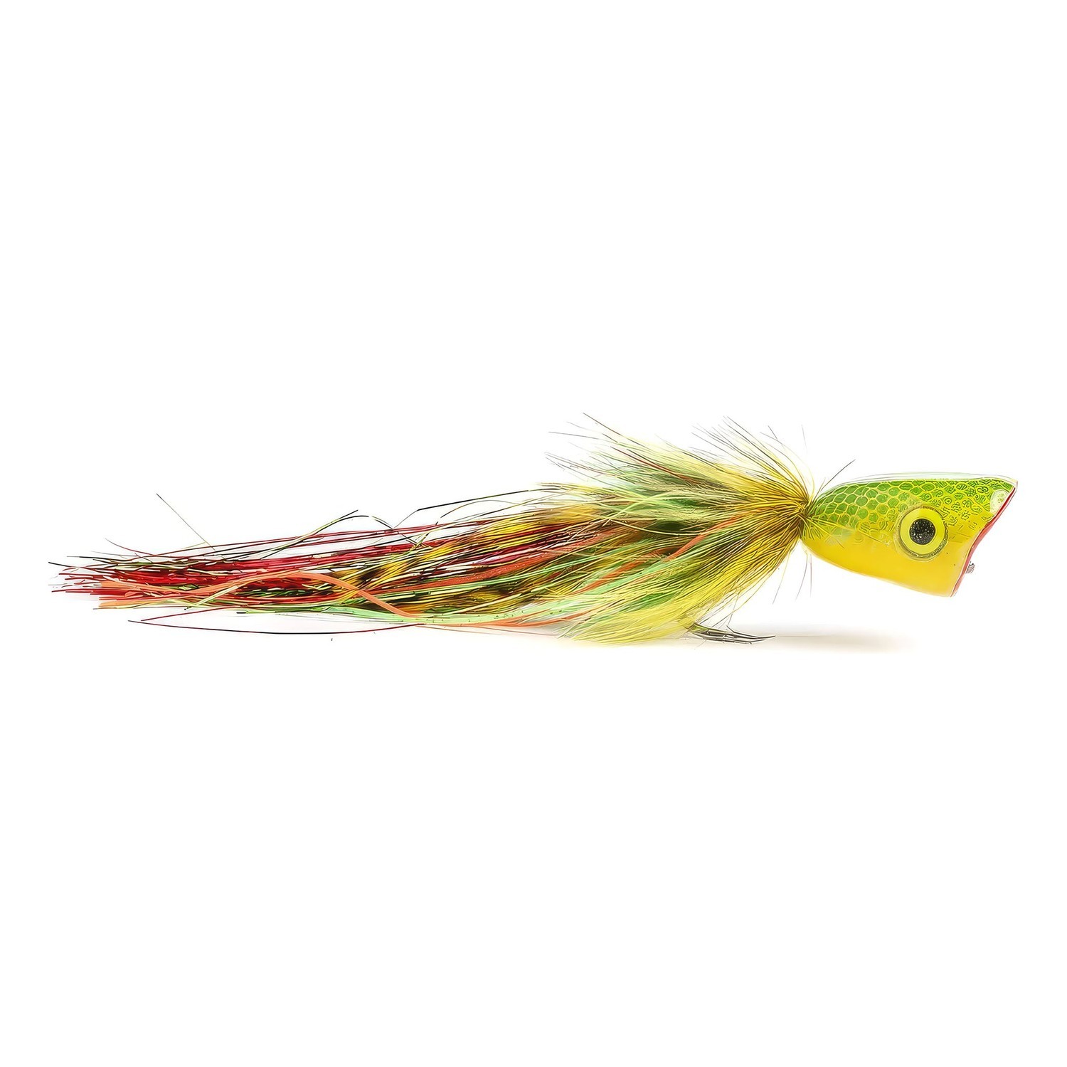 Vision Pike - Surface Seducer Double Popper Green/Yellow fly #6/0 i gruppen Sluker / Fluer / Gjeddefluer hos Sportfiskeprylar.se (A168606398-60)