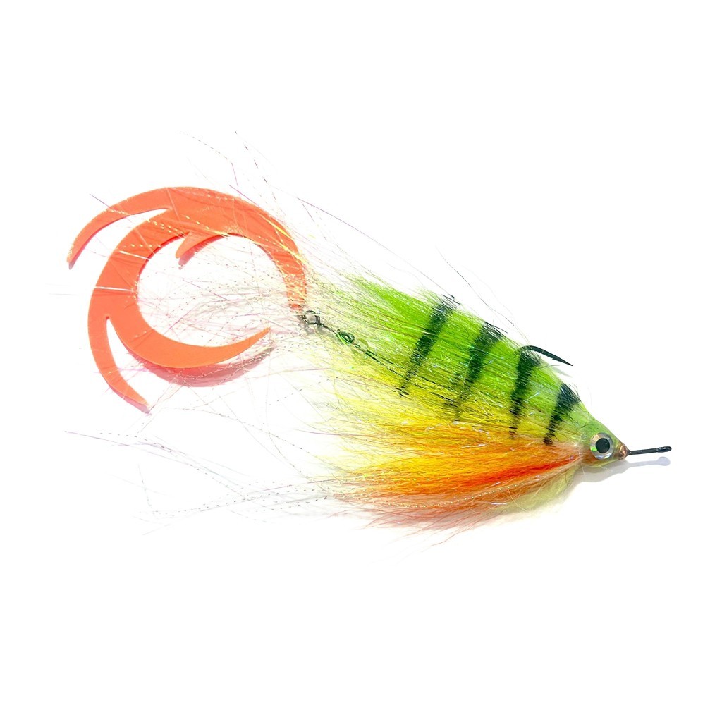 Vision Pike - Jig Dragontail Firetiger fly #4/0 i gruppen Sluker / Fluer / Gjeddefluer hos Sportfiskeprylar.se (A276900053-40)