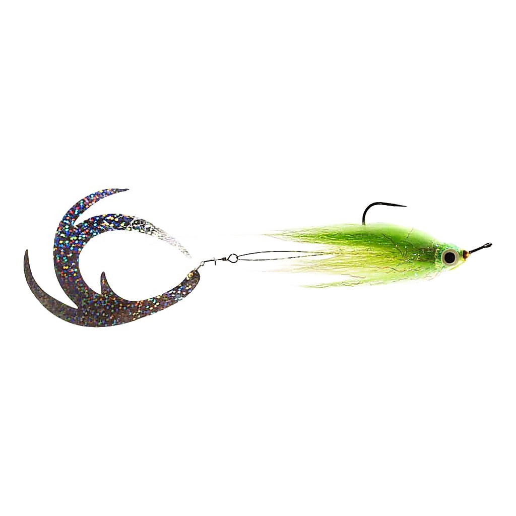Vision Pike - Jig Dragontail Fl Yellow/Chartreuse fly #4/0 i gruppen Sluker / Fluer / Gjeddefluer hos Sportfiskeprylar.se (A276900232-40)