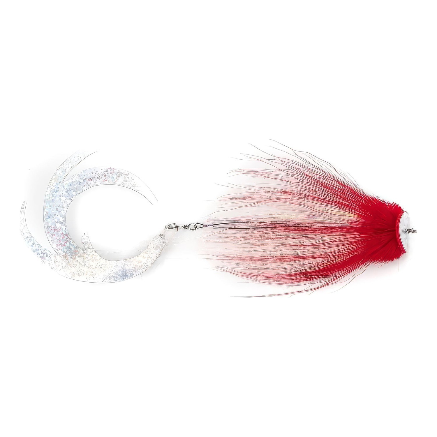 Vision Pike - Waterpusher Red/White Weighted fly #6/0 i gruppen Sluker / Fluer / Gjeddefluer hos Sportfiskeprylar.se (A276909531-60)