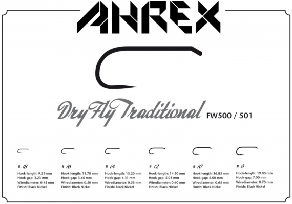 Ahrex FW500 - Dry Fly Traditional #14 i gruppen Kroker Og Terminal Takkel / Kroker / Fluebindings Kroker hos Sportfiskeprylar.se (AFW50014)