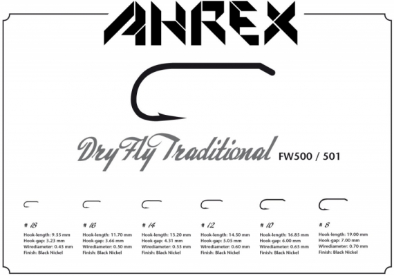 Ahrex FW501 - Dry Fly Traditional Barbless #8 i gruppen Kroker Og Terminal Takkel / Kroker / Fluebindings Kroker hos Sportfiskeprylar.se (AFW501-8)