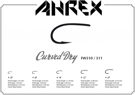 Ahrex FW510 - Curved Dry Fly #14 i gruppen Kroker Og Terminal Takkel / Kroker / Fluebindings Kroker hos Sportfiskeprylar.se (AFW510-14)