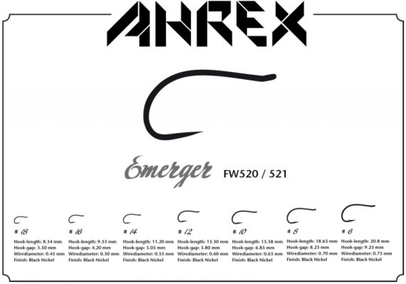 Ahrex FW521 - Emerger - Barbless #6 i gruppen Kroker Og Terminal Takkel / Kroker / Fluebindings Kroker hos Sportfiskeprylar.se (AFW521-6)