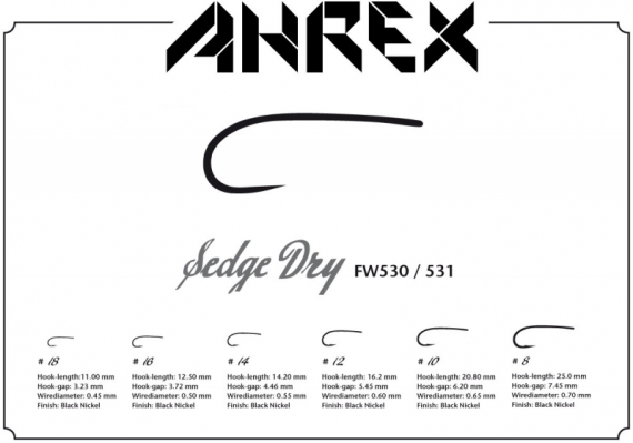 Ahrex FW530 - Sedge Dry #10 i gruppen Kroker Og Terminal Takkel / Kroker / Fluebindings Kroker hos Sportfiskeprylar.se (AFW530-10)