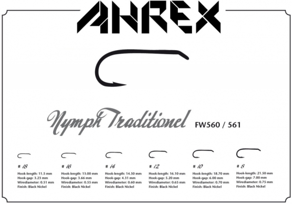 Ahrex FW560 - Nymph Traditional #16 i gruppen Kroker Og Terminal Takkel / Kroker / Fluebindings Kroker hos Sportfiskeprylar.se (AFW560-16)