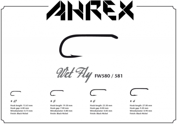 Ahrex FW580 - Wet Fly #6 i gruppen Kroker Og Terminal Takkel / Kroker / Fluebindings Kroker hos Sportfiskeprylar.se (AFW580-6)