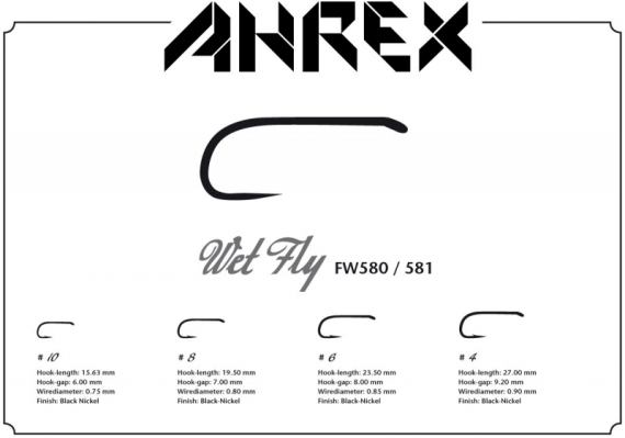 Ahrex FW581 - Wet Fly - Barbless i gruppen Kroker Og Terminal Takkel / Kroker / Fluebindings Kroker hos Sportfiskeprylar.se (AFW581-8r)