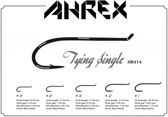 Ahrex HR414 - Tying Single #1 i gruppen Kroker Og Terminal Takkel / Kroker / Fluebindings Kroker hos Sportfiskeprylar.se (AHR414-1)