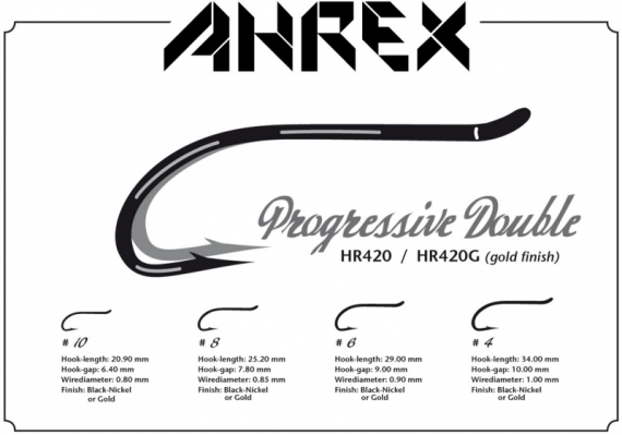 Ahrex HR420 - Progressive Double i gruppen Kroker Og Terminal Takkel / Kroker / Fluebindings Kroker hos Sportfiskeprylar.se (AHR420-8r)