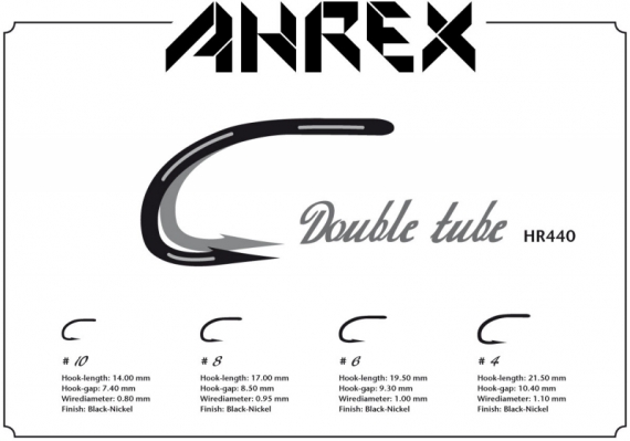 Ahrex HR440 - Tube Double #10 i gruppen Kroker Og Terminal Takkel / Flue Binding / Fluebindingsmateriale / Tubekroker hos Sportfiskeprylar.se (AHR440-10)