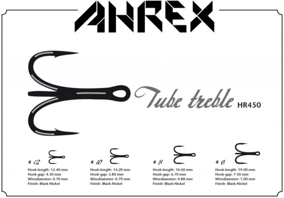 Ahrex HR450 - Tube Treble #6 i gruppen Kroker Og Terminal Takkel / Flue Binding / Fluebindingsmateriale / Tubekroker hos Sportfiskeprylar.se (AHR450-6)