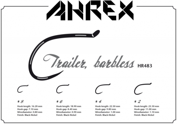 Ahrex HR483 - Trailer Hook Barbless #4 i gruppen Kroker Og Terminal Takkel / Kroker / Fluebindings Kroker hos Sportfiskeprylar.se (AHR483-4)