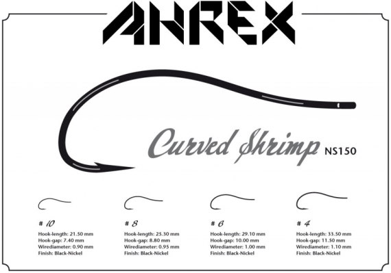 Ahrex NS150 - Curved Shrimp #4 i gruppen Kroker Og Terminal Takkel / Kroker / Fluebindings Kroker hos Sportfiskeprylar.se (ANS150-4)