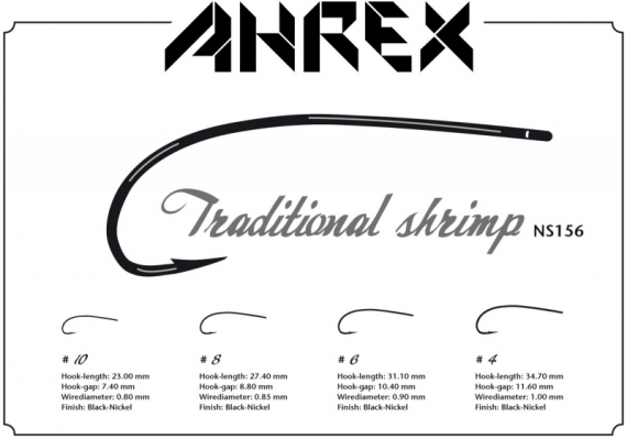 Ahrex NS156 - Traditional Shrimp i gruppen Kroker Og Terminal Takkel / Kroker / Fluebindings Kroker hos Sportfiskeprylar.se (ANS156-8r)