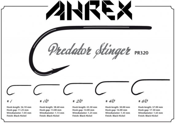 Ahrex PR320 - Predator Stinger #6/0 i gruppen Kroker Og Terminal Takkel / Kroker / Fluebindings Kroker hos Sportfiskeprylar.se (APR320-6_0)
