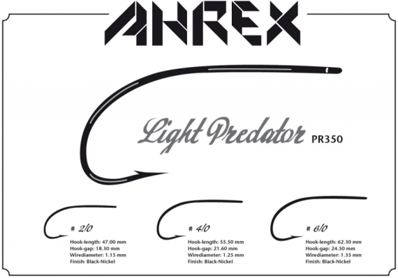 Ahrex PR350 - Light Predator, Barbed #6/0 i gruppen Kroker Og Terminal Takkel / Kroker / Fluebindings Kroker hos Sportfiskeprylar.se (APR350-6_0)