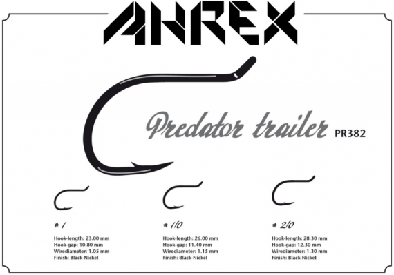 Ahrex PR382 - Predator Trailer Hook, Barbed #1/0 i gruppen Kroker Og Terminal Takkel / Kroker / Fluebindings Kroker hos Sportfiskeprylar.se (APR382-1_0)