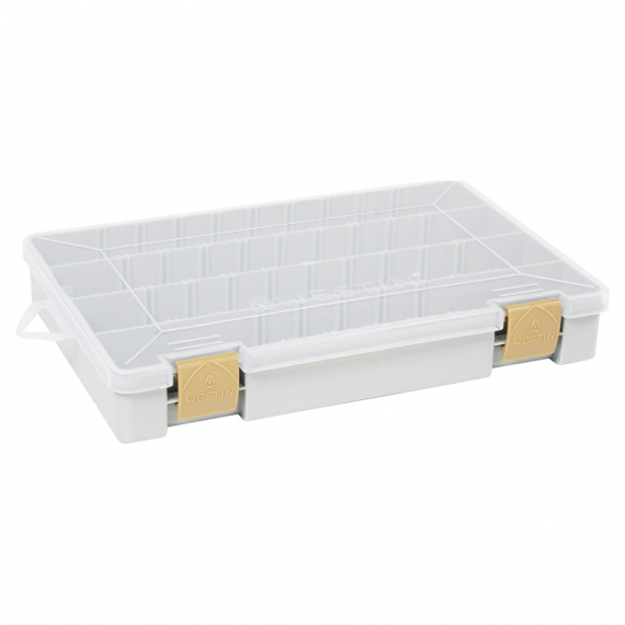 Westin W3 Tackle Box 27,5x18,5x4,5cm Grey/Clear i gruppen Fiskemetoder / Specimenfiske / Bokser Og Oppbevaring hos Sportfiskeprylar.se (B02-706-027)