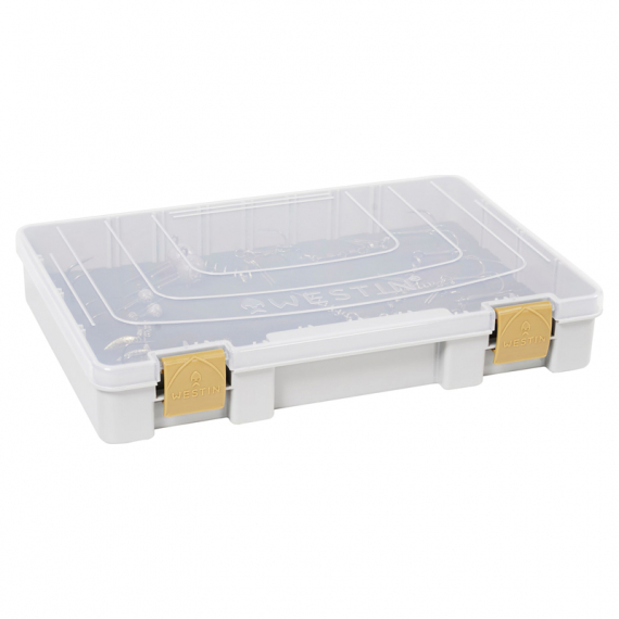 Westin W3 Rig Box 28x19,5x4,5cm Grey/Clear i gruppen Oppbevaring / Utstyrsskrin / Slukboks hos Sportfiskeprylar.se (B04-706-028)