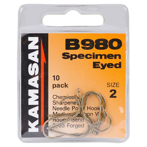 Kamasan B980 Specimen Eyed 10-pack i gruppen Kroker Og Terminal Takkel / Kroker / Specimen Kroker hos Sportfiskeprylar.se (B980-000r)