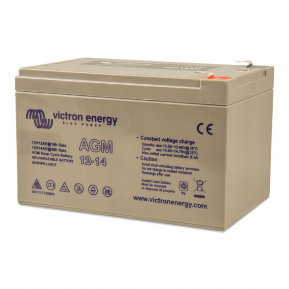 Victron Energy 12V/14Ah AGM Deep Cycle Battery i gruppen Båtelektronikk / Batterier Og Ladere / Batterier / Blybatteri hos Sportfiskeprylar.se (BAT212120086)
