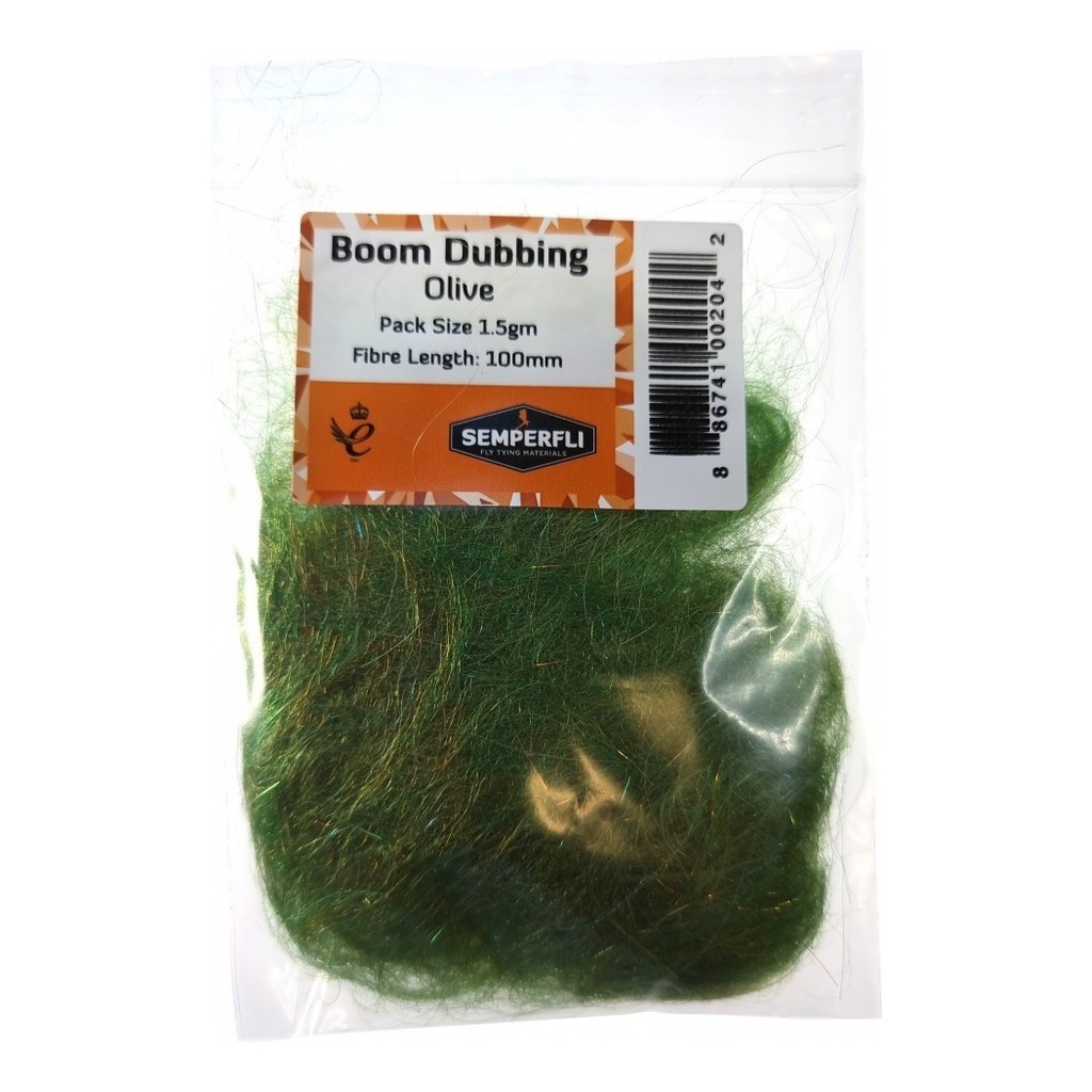 Semperfli Boom Dubbing - Olive i gruppen Kroker Og Terminal Takkel / Flue Binding / Fluebindingsmateriale / Dubbing hos Sportfiskeprylar.se (BBOM100OLV)