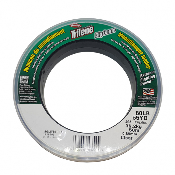 TRILENE BIG GAME Mono Leaders - 50m i gruppen Kroker Og Terminal Takkel / Ledere Og Fortommsmaterialer / Fortommsmaterialer / Fortommsmateriale Monofilament hos Sportfiskeprylar.se (BIGGAMEMONOLEDr)