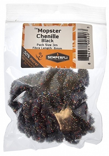 Semperfli Mopster Mop Chenille - Black i gruppen Kroker Og Terminal Takkel / Flue Binding / Fluebindingsmateriale / Yarn Og Chenille hos Sportfiskeprylar.se (BMOP000BLKr)