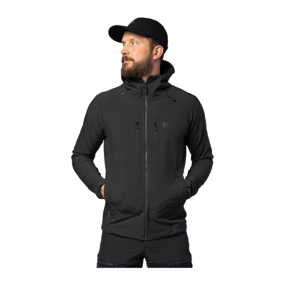 Beyond Nordic BN106 M\'s Tech Fleece Hoodie Off Black i gruppen Klær Og Fottøy / Klær / Gensere / Fleecegenser hos Sportfiskeprylar.se (BN106-M-BLACK-Lr)