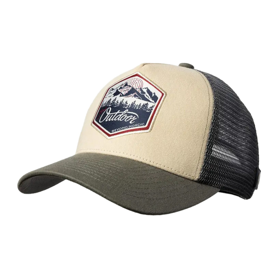 Beyond Nordic BN215 Great Outdoor Trucker Cap G-Grey i gruppen Klær Og Fottøy / Caps Og Annet Hodeplagg / Caps / Trucker Caps hos Sportfiskeprylar.se (BN215-G-GREY-OS)