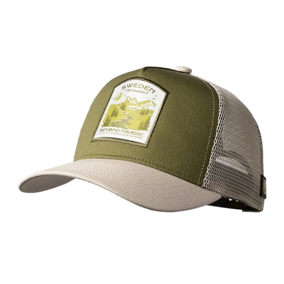 Beyond Nordic BN215 Wild Scandinavia Trucker Cap W-Beige Iguana i gruppen Klær Og Fottøy / Caps Og Annet Hodeplagg / Caps / Trucker Caps hos Sportfiskeprylar.se (BN215-W-BEIGE-OS)