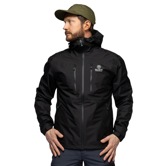 Beyond Nordic BN301 v2 M\'s 3L Lightweight Shell Jacket Onyx Black i gruppen Klær Og Fottøy / Klær / Jakker / Skalljakke hos Sportfiskeprylar.se (BN301-V2-M-BLACK-Lr)