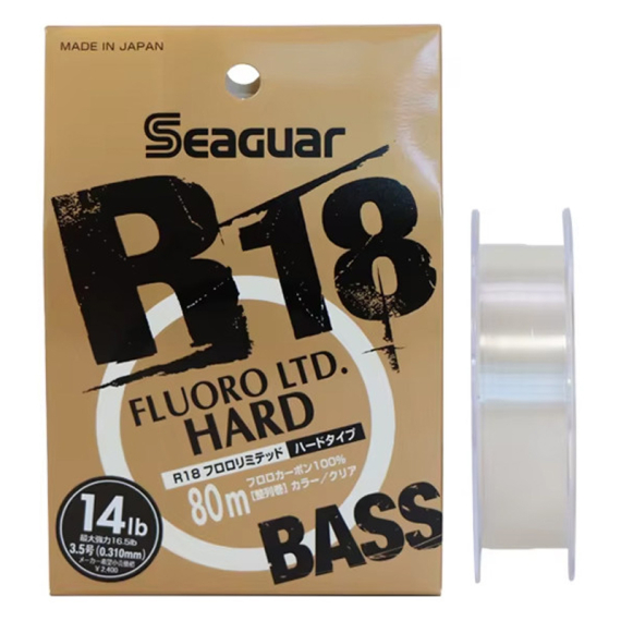 Seaguar R18 Fluoro LTD Hard Bass 80m i gruppen Snører / Fluorokarbon Sen hos Sportfiskeprylar.se (BOB-00-SEAGUAR-0140r)