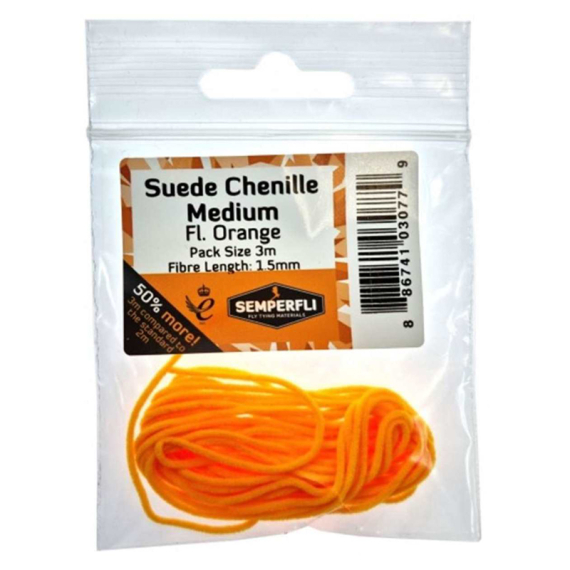 Semperfli Suede Chenille 1.5mm Medium - Fl Orange i gruppen Kroker Og Terminal Takkel / Flue Binding / Fluebindingsmateriale / Yarn Og Chenille hos Sportfiskeprylar.se (BSC2003FOR)