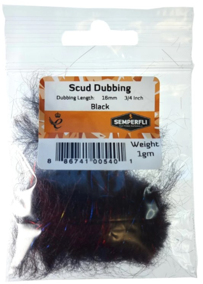 Semperfli Scud Dubbing - Black i gruppen Kroker Og Terminal Takkel / Flue Binding / Fluebindingsmateriale / Dubbing hos Sportfiskeprylar.se (BSCD016BLKr)