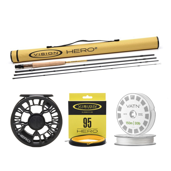 Vision Trout HERO² Flugset 9\' - #5 i gruppen Kombinasjoner / Fluefiske Kombinasjoner / Enhånds fluefiskesett hos Sportfiskeprylar.se (BUNDLEVHII49052026H95)