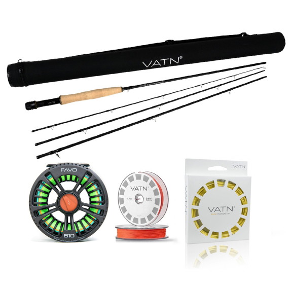 VATN M1 Favo Dry Fly Taper Combo - 9\' #6 i gruppen Kombinasjoner / Fluefiske Kombinasjoner / Enhånds fluefiskesett hos Sportfiskeprylar.se (BUNDLE_VATNST96FAVO02)