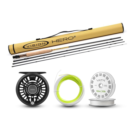 Vision Trout HERO² Allround Taper+ Flugset - 9\' #5 i gruppen Kombinasjoner / Fluefiske Kombinasjoner / Enhånds fluefiskesett hos Sportfiskeprylar.se (BUNDLE_VHII4905_2026_ART)