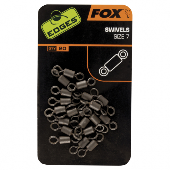 Fox Edges Swivels Standard Size 7, 20-pack i gruppen Kroker Og Terminal Takkel / Svivler / Svivler hos Sportfiskeprylar.se (CAC533)