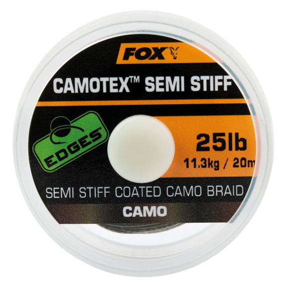 Fox Camotex Semi Stiff 20m i gruppen Kroker Og Terminal Takkel / Ledere Og Fortommsmaterialer / Fortommsmaterialer / Fortommsmateriale Multifilament hos Sportfiskeprylar.se (CAC741r)
