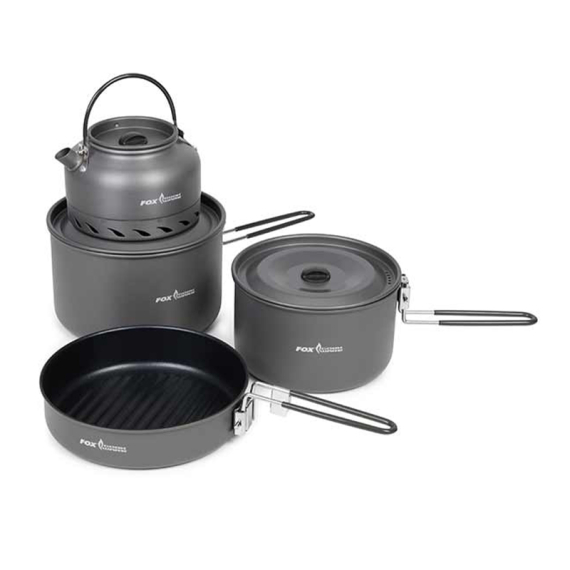 Fox Cookware 4 piece Deluxe Cook Set i gruppen Outdoor / Feltkjøkken Og Redskaper / Stormkjøkken Og Utendørskjøkken hos Sportfiskeprylar.se (CCW037)