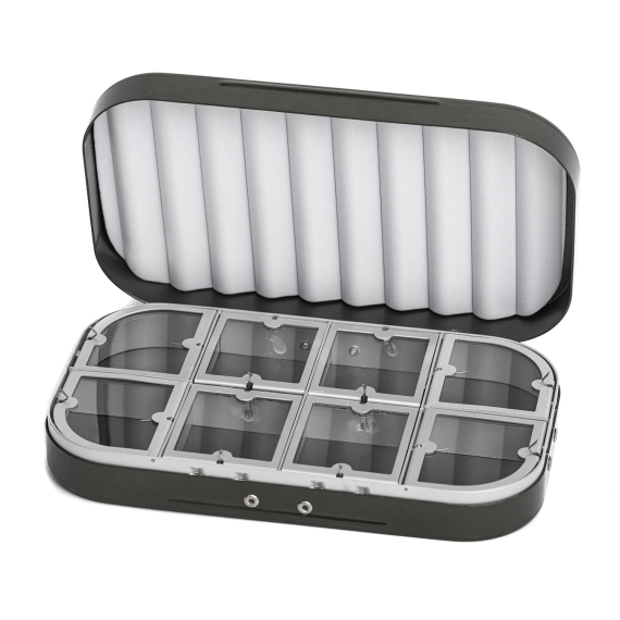 Aluminium box 8 compartments - Grey i gruppen Oppbevaring / Utstyrsskrin / Flueboks hos Sportfiskeprylar.se (CH-304)