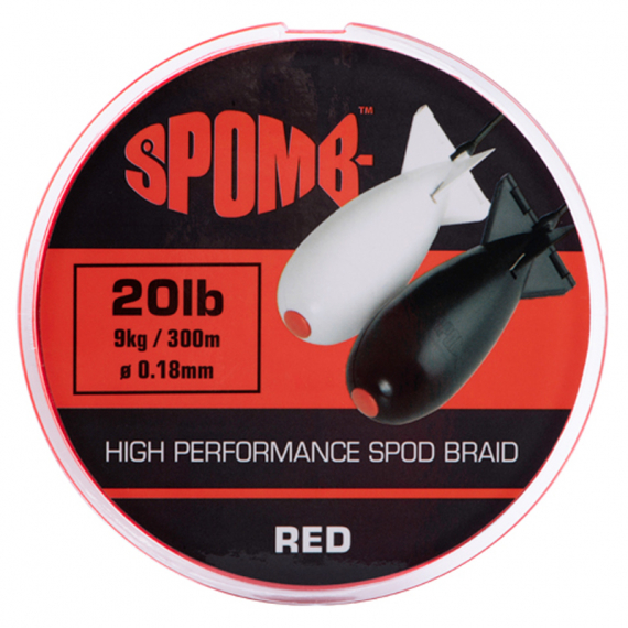 Spomb Braid 300m 9kg/20lb 0.18mm Red i gruppen Snører / Multifilament hos Sportfiskeprylar.se (DBL001)